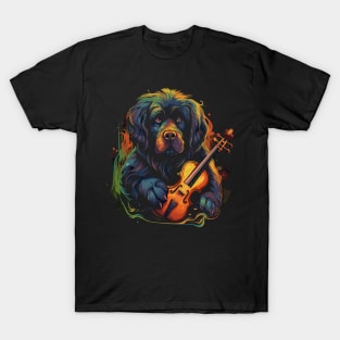 Tibetan Mastiff Playing Violin T-Shirt